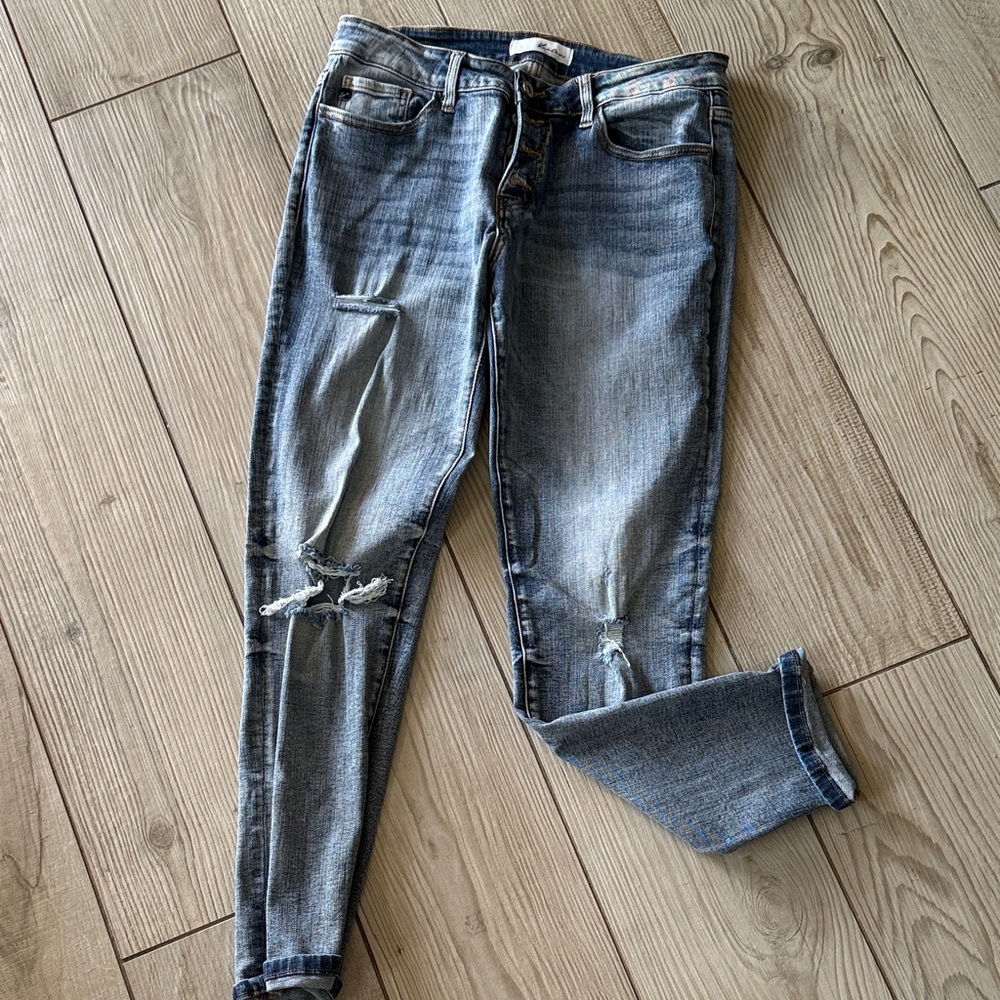 KanCan Light Blue Distressed Skinny Jeans
